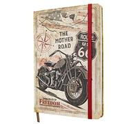 Nostalgic-Art Libreta retro, A5, Route 66 - Bike Map - Idea de regalo para fans de Estados Unidos, cuaderno puntuado, diseño vintage