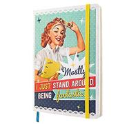 Nostalgic-Art Libreta retro, A5, Stand Around Being Fantastic - Idea de regalo con frase, cuaderno puntuado, diseño vintage