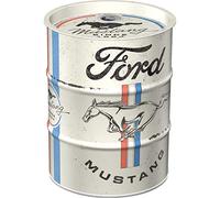 Nostalgic Art Hucha metálica Retro Ford Mustang Horse & Stripes Logo 600 ml Licencia oficial