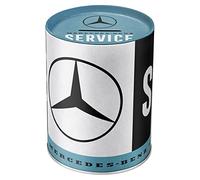 Nostalgic-Art Hucha Retro, Mercedes-Benz Service - Idea de Regalo para Aficionado de Coche, Frasco metálico para Dinero, Alcancía diseño Vintage, 1 l
