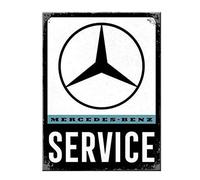 Nostalgic-Art Imán Retro para Nevera, 6 x 8 cm, Mercedes-Benz - Servicio - Idea de Regalo para los Fans de Mercedes-Benz Accesorios, de Metal, diseño Vintage