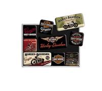Nostalgic-Art Juego de Imanes Retro, 9 uds, Harley-Davidson - Bikes
