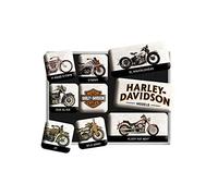 Nostalgic-Art Juego de Imanes Retro, 9 uds, Harley - Model Chart | original Harley-Davidson license product (OLP), para el frigorífico, diseño vintage, Idea de regalo para moteros