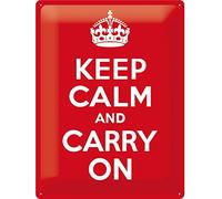Nostalgic Art - Placa Decorativa, diseño con Texto Keep Calm and Carry on