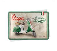 Nostalgic-Art Postal metálica retro, 10 x 14 cm, Vespa - Italian Legend | original Vespa license product (OLP), de metal, diseño vintage, Idea de regalo para fans de Vespa