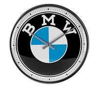 Nostalgic-Art Reloj de Pared Retro, Ø 31 cm, BMW - Logo | original BMW license product (OLP), reloj analógico, diseño vintage, Idea de regalo para fans de BMW