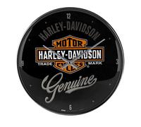 Nostalgic-Art Reloj de Pared Retro, Ø 31 cm, Harley-Davidson - Genuine - Idea de Regalo para Moteros, Official License Product (OLP), decoración para la Cocina, diseño Vintage