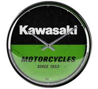 Nostalgic-Art Reloj de Pared Retro, Ø 31 cm, Kawasaki - Motorcycles - Idea de Regalo para Moteros, Official License Product (OLP), Gran decoración para la Cocina, diseño Vintage