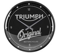 Nostalgic-Art Reloj de Pared Retro, Ø 31 cm, Triumph - Original - Idea de Regalo para Moteros, Gran decoración para la Cocina, diseño Vintage