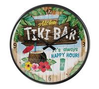 Nostalgic-Art Reloj Retro de Pared, Ø 31 cm, Tiki Bar - Idea de Regalo como Accesorio de Bar, Gran decoración, Diseño Vintage