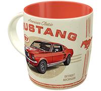 Nostalgic-Art Taza de café retro, 330 ml, Ford Mustang - GT 1967 Red | original Ford license product (OLP), taza de cerámica, diseño vintage, Idea de regalo para fans de Ford