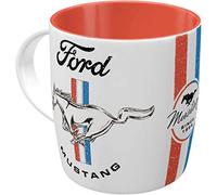 Nostalgic Art Taza de café retro Ford Mustang – 330 ml, cerámica, Horse & Stripes (OLP)