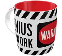 Nostalgic-Art Taza de café retro, 330 ml, Genius at Work | taza de cerámica, diseño vintage, Idea de regalo para gamers