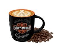 Nostalgic-Art Taza de café retro, 330 ml, Harley-Davidson - Genuine Logo - Idea de regalo para moteros, Official License Product (OLP), taza de cerámica, diseño vintage