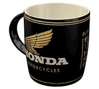 Nostalgic-Art Taza de café retro, 330 ml, Honda MC - Motorcycles Gold - Idea de regalo para moteros, Official License Product (OLP), taza de cerámica, diseño vintage
