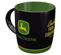 Nostalgic-Art Taza de café retro, 330 ml, John Deere - Logo Black - Idea de regalo para amantes de los tractores, Official License Product (OLP), taza de cerámica, diseño vintage