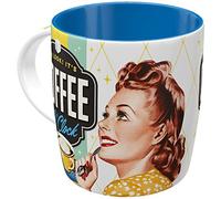 Nostalgic-Art Taza de café Retro Coffee O' Clock - Idea de Regalo para los Amantes del café, cerámica, Divertido diseño Vintage con Frase