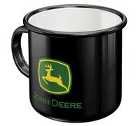 Nostalgic-Art Taza esmaltada retro, 360 ml, John Deere - Logo Black