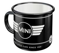 Nostalgic-Art Taza esmaltada retro, 360 ml, Mini - Logo Black