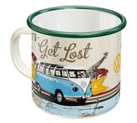 Nostalgic-Art Taza esmaltada retro, 360 ml, VW Bulli - Let's Get Lost