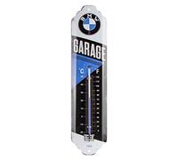 Nostalgic-Art Termómetro retro, 7 x 28 cm, BMW - Garage - Idea de regalo para fans de BMW, Official License Product (OLP), de metal, diseño vintage