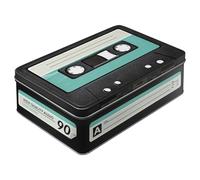 Nostalgic-Art Wave 30714 Retro Cassette Storage Tin, Flat