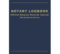 Notary Log Book: Official Notarial Records Journal with Thumbprint Block, 8.5" x 11" Multi-State Law Compliance Ledger