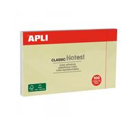 APLI 10976 - Notas adhesivas CLASSIC 125 x 75 mm bloc de 100 hojas color amarillo