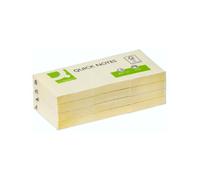 Notas adhesivas 38x51 mm | Q-CONNECT - Bloc de notas adhesivas, pack de 12 blocs de 100 notas cada uno, quita y pon, color amarillo pálido // Ref: KF10500