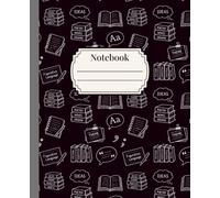 Notebook: Black Language Arts Notebook 120 Pages, 7.5" x 9.25", School Journal, Note Organization; For Students, Teachers, School, Homeschooling, Classroom