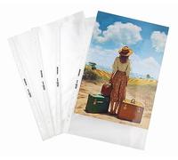 noti PLASTOREG - Fundas transparentes DIN A4, 100 unidades, perforadas con rayas blancas, extra estables y fuertes