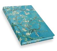 Notizbuch Echtleinen Van Gogh Blühende Mandelzweige: mit hochwertigem, unliniertem Zeichenpapier, Leinenbindung und Motiv-Farbschnitt: 1