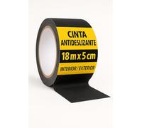 notlok Safety Work cinta antideslizante para interior y (5cm x 18m, 0,8mm negro), zonas exteriores, tiras antideslizantes, antideslizante, adhesivos antideslizantes, autoadhesivo, escalera de ducha