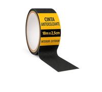 notlok Safety Work Cinta Antideslizante para Uso Interior y Exterior (2,5 cm x 18 m, 0,8 mm, Negro), Tiras Antideslizantes, Antideslizante, Adhesivos Antideslizantes, Autoadhesivo, Escalera de Ducha