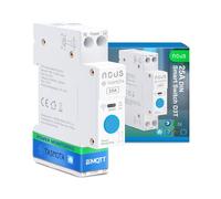 Nous Interruptor DIN inteligente 25 A con Tasmota (ESP32), monitoreo de energía, compatible con MQTT, Home Assistant, Matter, control por voz con Alexa, Google Assistant