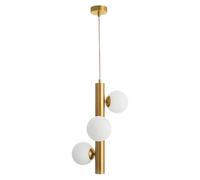 Nova Luce JAKLIN, lámpara colgante G9, 3 luces, color dorado, 150x31,5 cm, regulable, modelo 9724581