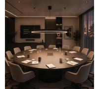 Nova Luce, lámpara colgante LED, color negro, 80W, luz de color regulable, dimensiones 250x150cm, regulable, modelo 9530222