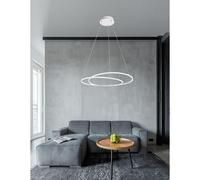 Nova Luce VIAREGGIO, lámpara colgante LED, cromo, 28W, luz blanca cálida, 120x56cm, modelo 8101201