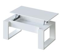 Nova Mesa de centro elevable de melamina blanca