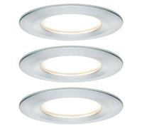 Nova Set de focos LED empotrables redondos (Ø x Al: 7,8 x 4,5 cm, Aluminio, 3 ud., Blanco cálido)