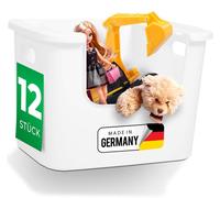 Novaliv, 12 cajas de almacenamiento, organizador para baño, armario, cajones, sistema de organización, color blanco. Ideal para armarios de vehículos recreativos, organizador de cajas para baño y arma
