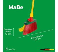 Novaliv, juego de barredoras de garras, 30 cm, madera, con mango telescópico y cerdas curvadas. Ideal para jardín, calles, limpieza general y recogida de hojas. (2 unidades)
