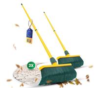 Novaliv Juego de escoba para garras de 40 cm, de plástico con mango, escoba rascadora, escoba para exteriores, jardín (2, 40 cm con mango de 40 cm)