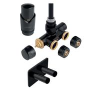 Novaservis - Conjunto de válvulas de conexión termostática de esquina, negro ZTT30BL