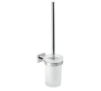 Novaservis Ferro Greta - Escobilla de WC de pared, con soporte, cristal mate/cromo AGR14