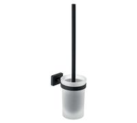 Novaservis Ferro Greta - Escobilla de WC de pared, con soporte, negro mate AGR14BL