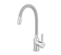 Novaservis Ferro - Grifo de fregadero con brazo flexible, gris plateado/cromo 70710,0S