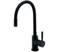 Novaservis Ferro - Grifo de fregadero con brazo flexible, negro mate 70710,5