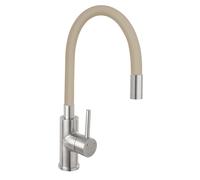 Novaservis Ferro - Grifo de lavabo con brazo flexible, beige/acero inoxidable 70710,4BE
