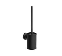 Novaservis Ferro Smile - Escobilla de baño de pared con soporte, color negro ASM14BL